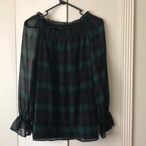 NWOT plaid Talbots blouse